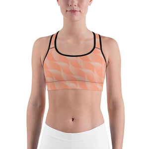 Apricot Wave Sports Bra Gearbunch