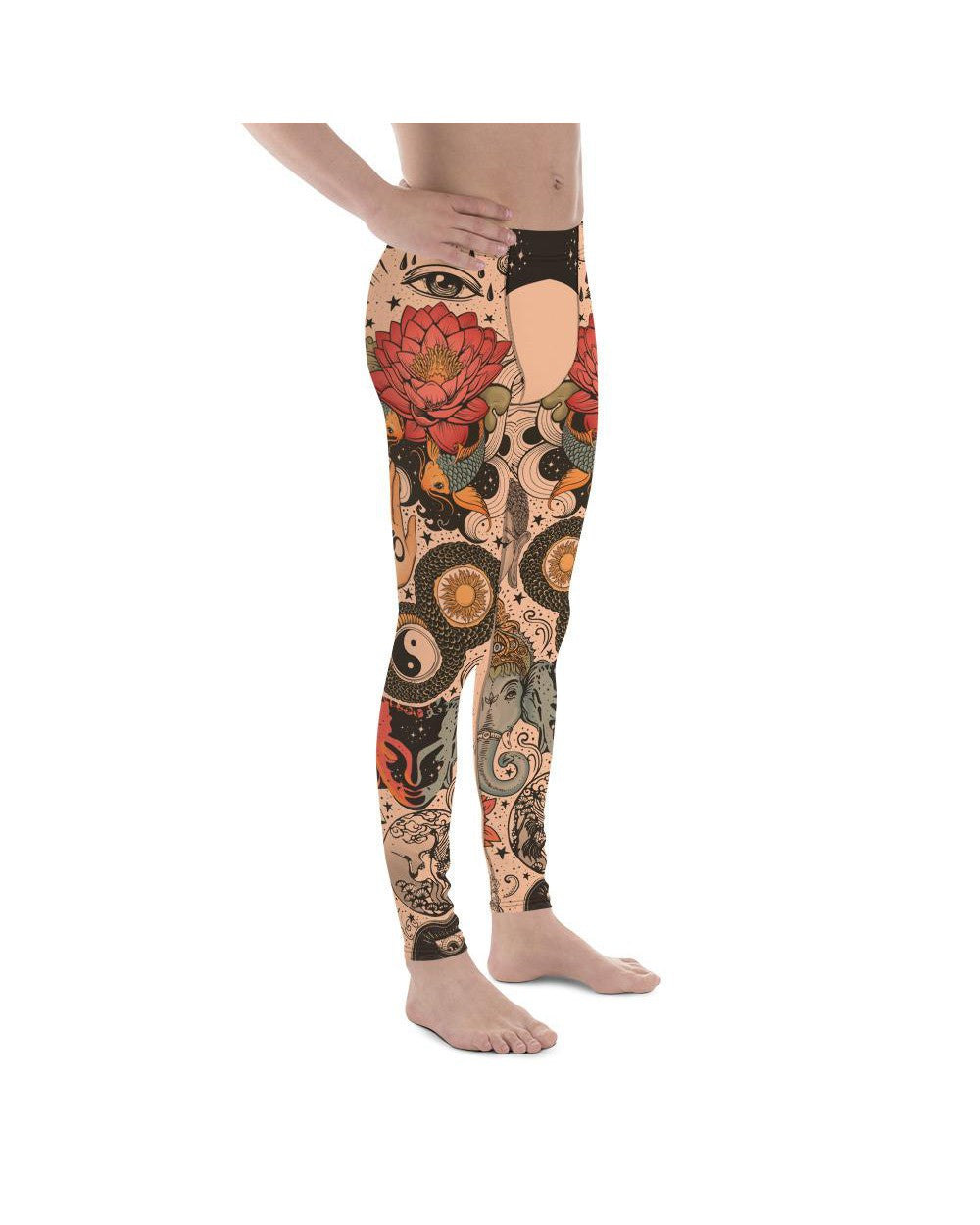 Tattooed Lotus Meggings Men's Leggings Gearbunch