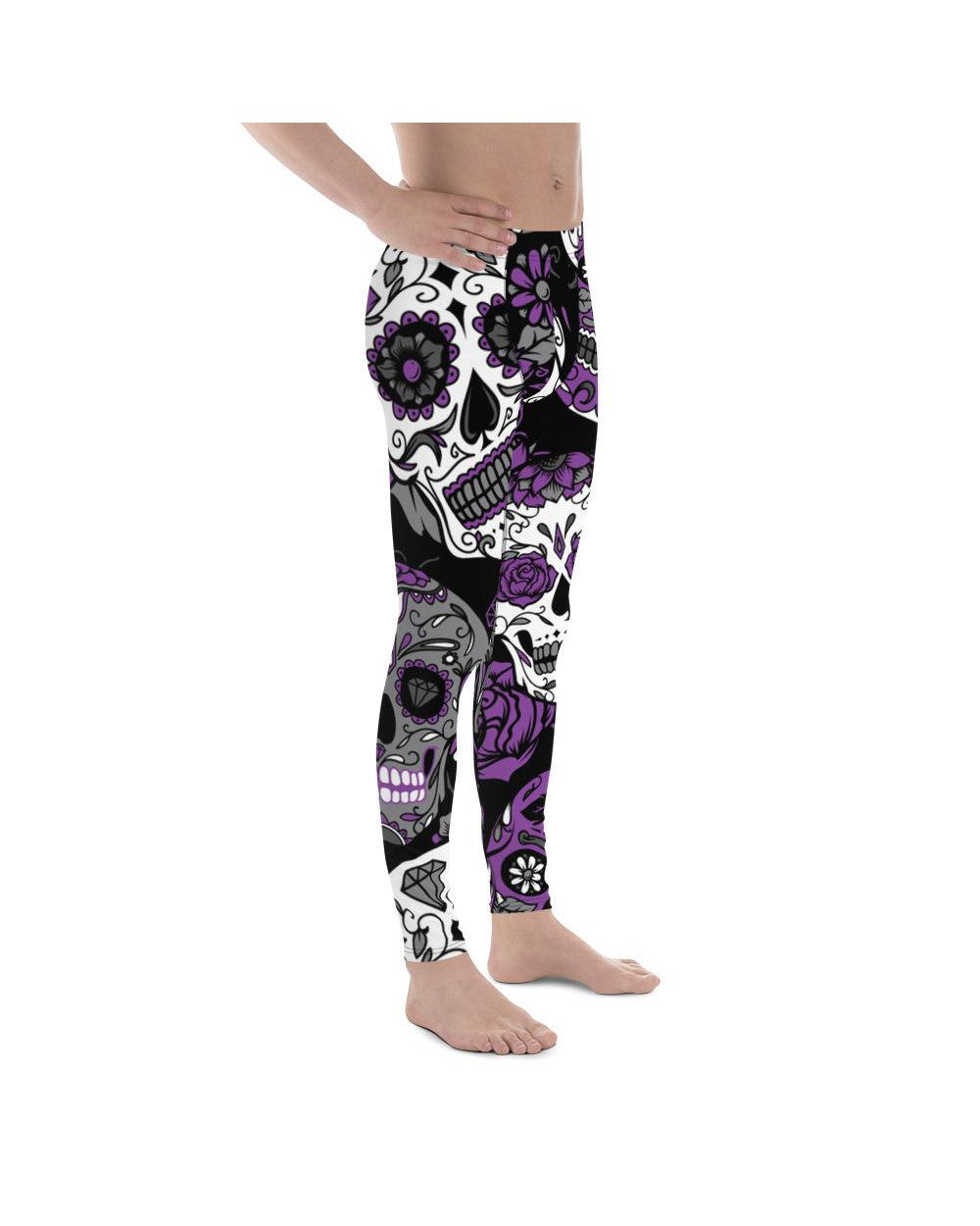 Purple Sugar Skull Meggings Gearbunch