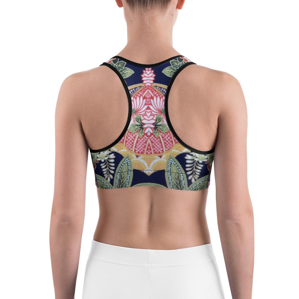 Oriental Floral Sports Bra | GearBunch