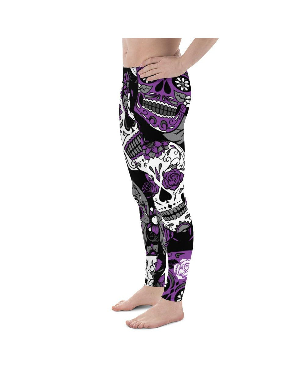 Purple Sugar Skull Meggings Gearbunch