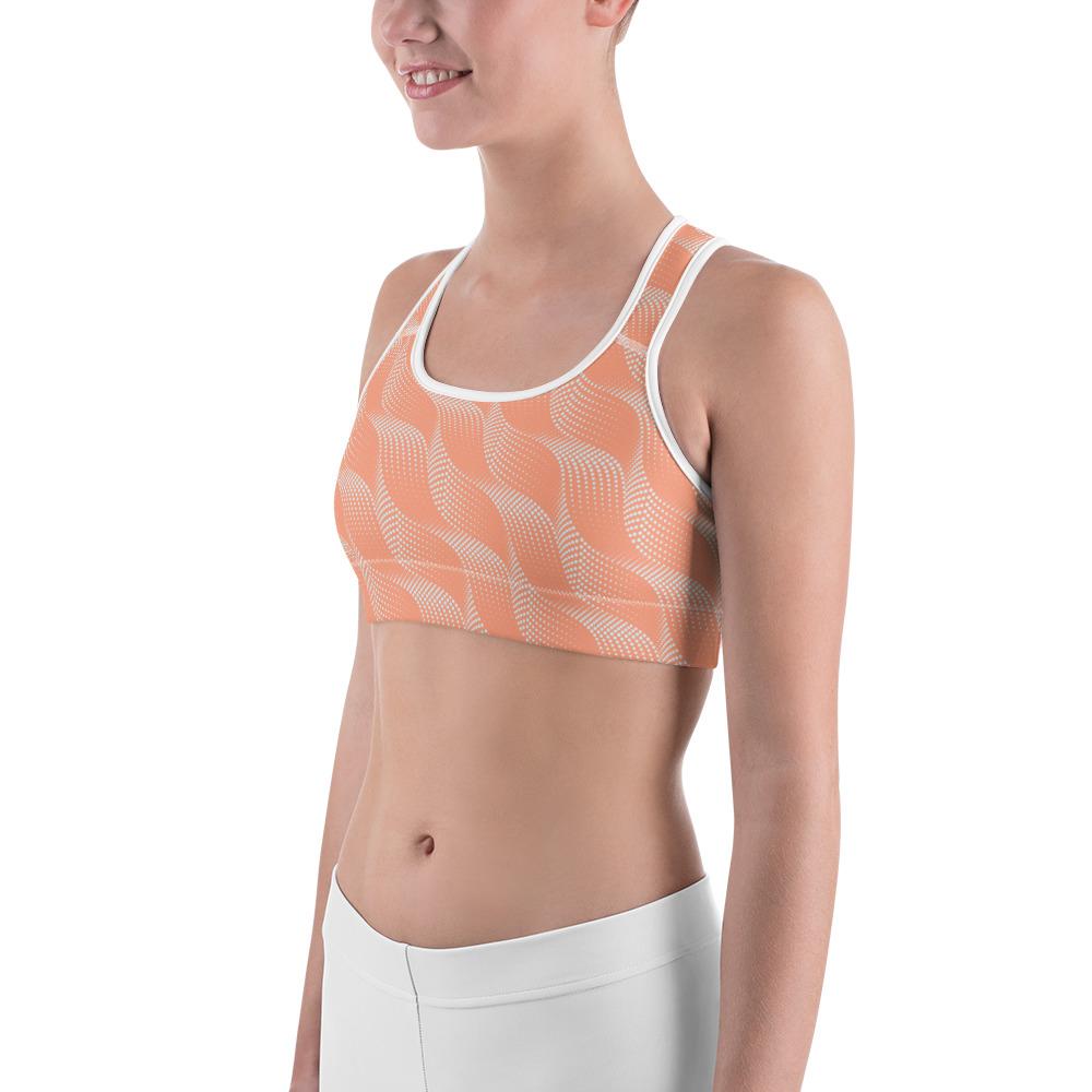 Apricot Wave Sports Bra Gearbunch