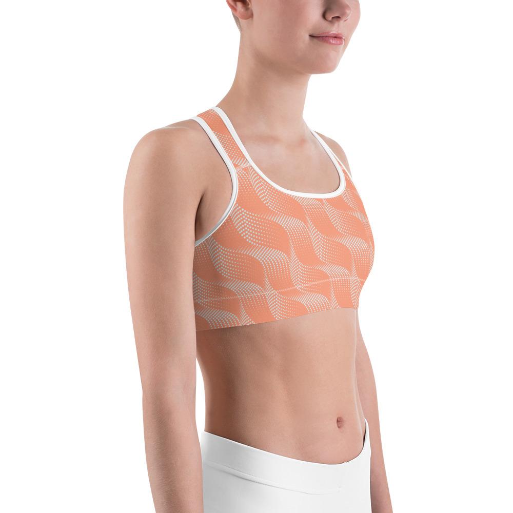 Apricot Wave Sports Bra Gearbunch