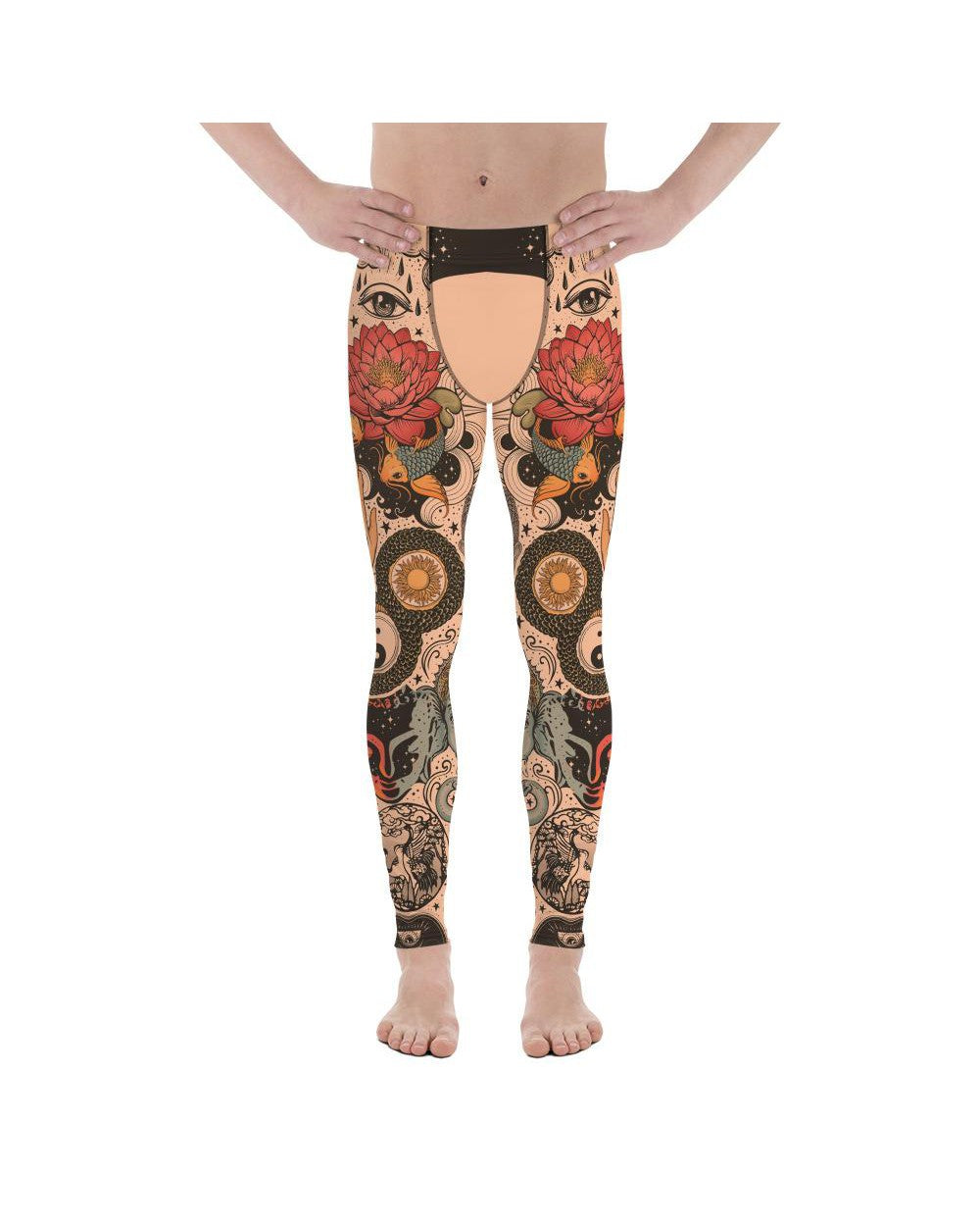 Tattooed Lotus Meggings Men's Leggings Gearbunch