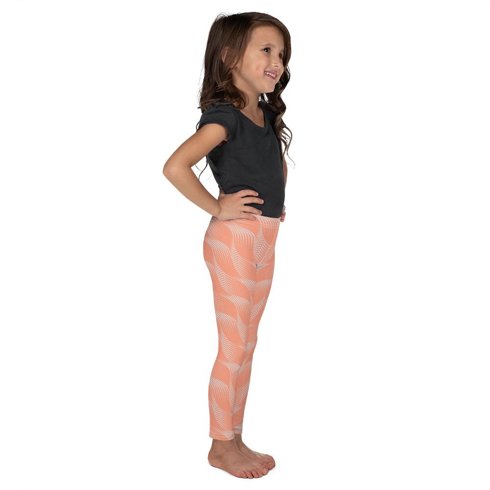 Apricot Wave Kid's Leggings Gearbunch