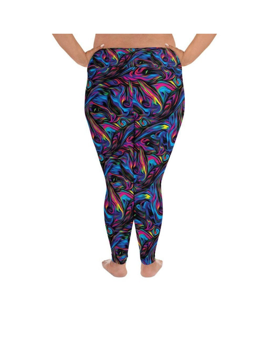 Gearbunch | Psychedelic Neon Paint Plus Size Leggings