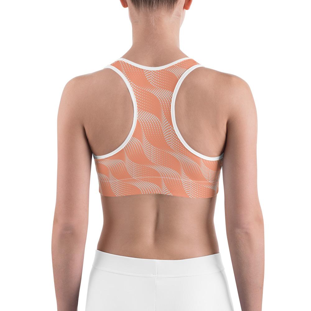 Apricot Wave Sports Bra Gearbunch