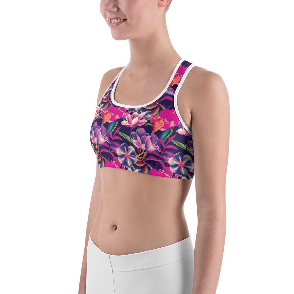 Tropical Floral Sports bra