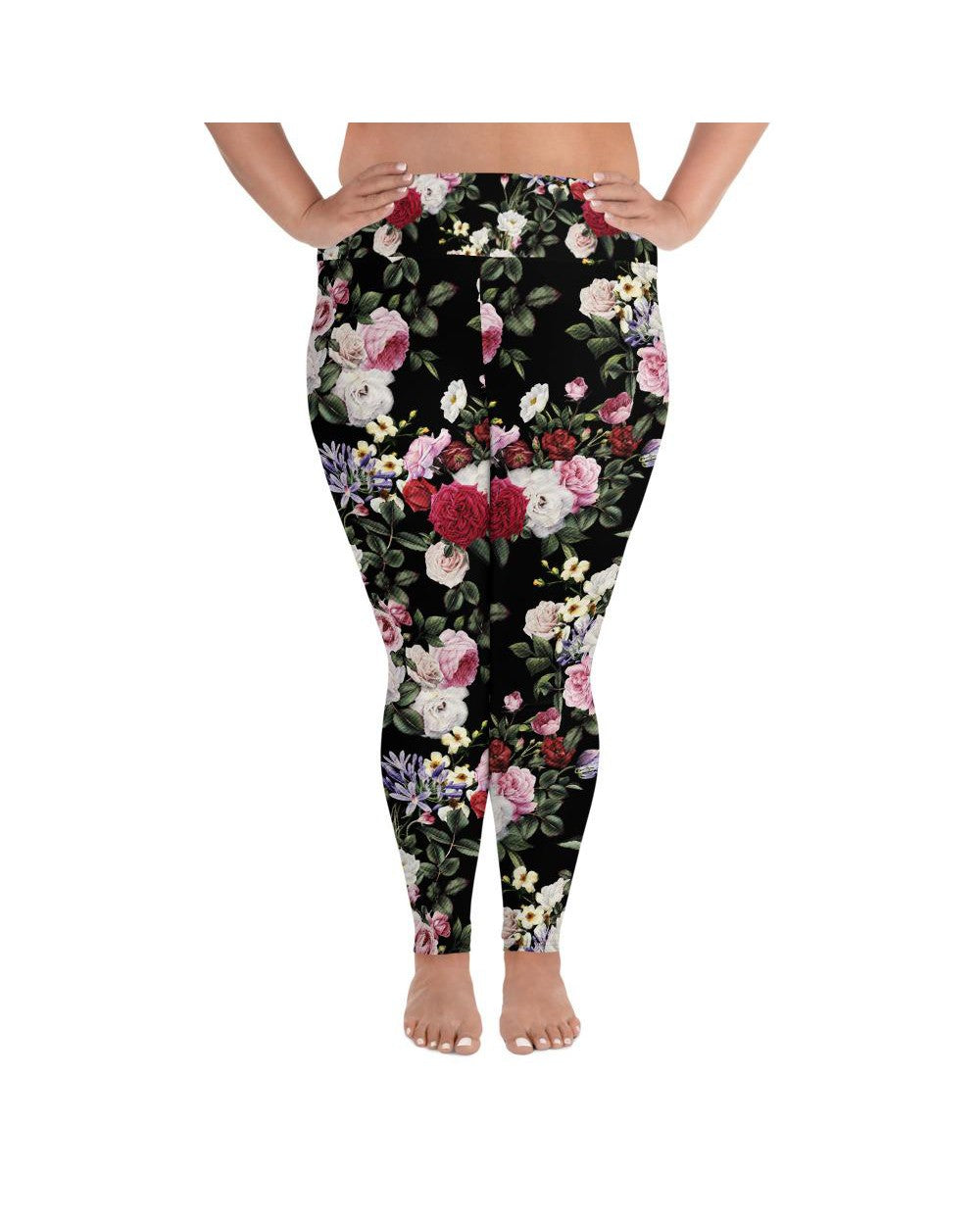 Colorful Roses Plus Size Leggings