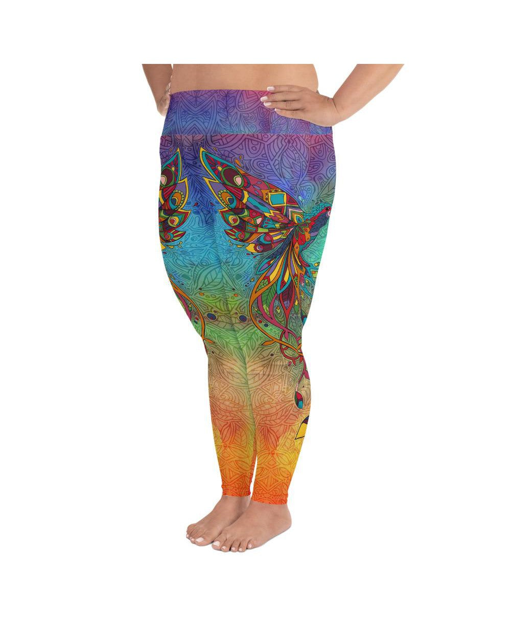 Ornamental Hummingbird Plus Size Leggings