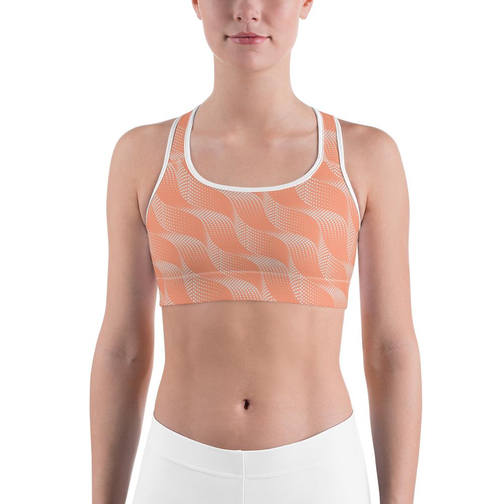 Apricot Wave Sports Bra Gearbunch