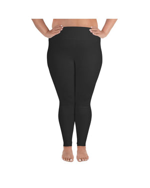 Solid Charcoal Grey Plus Size Leggings Gearbunch