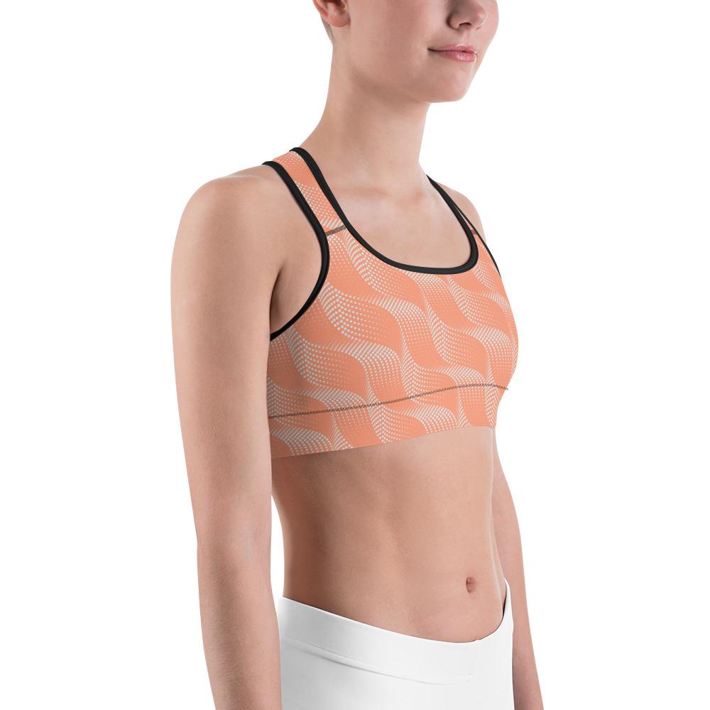 Apricot Wave Sports Bra Gearbunch