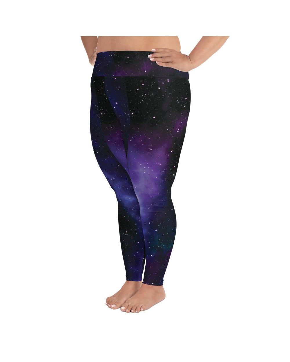 Purple Galaxy Plus Size Leggings