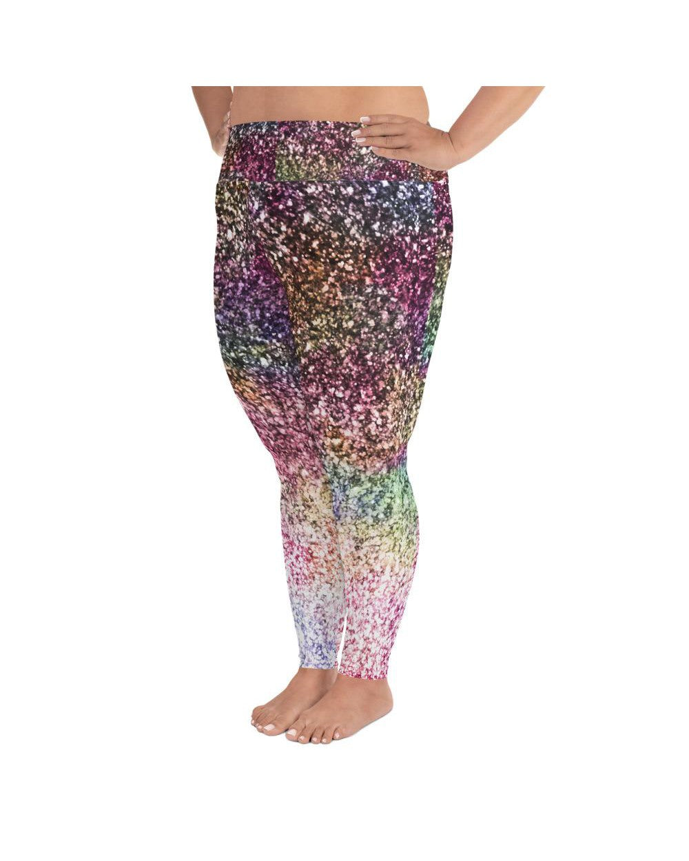 Colorful Sparkles Plus Size Leggings