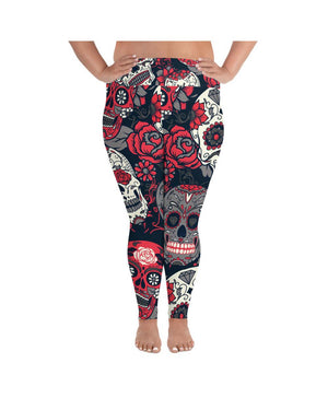 Pink Sugar Skull Plus Size Leggings