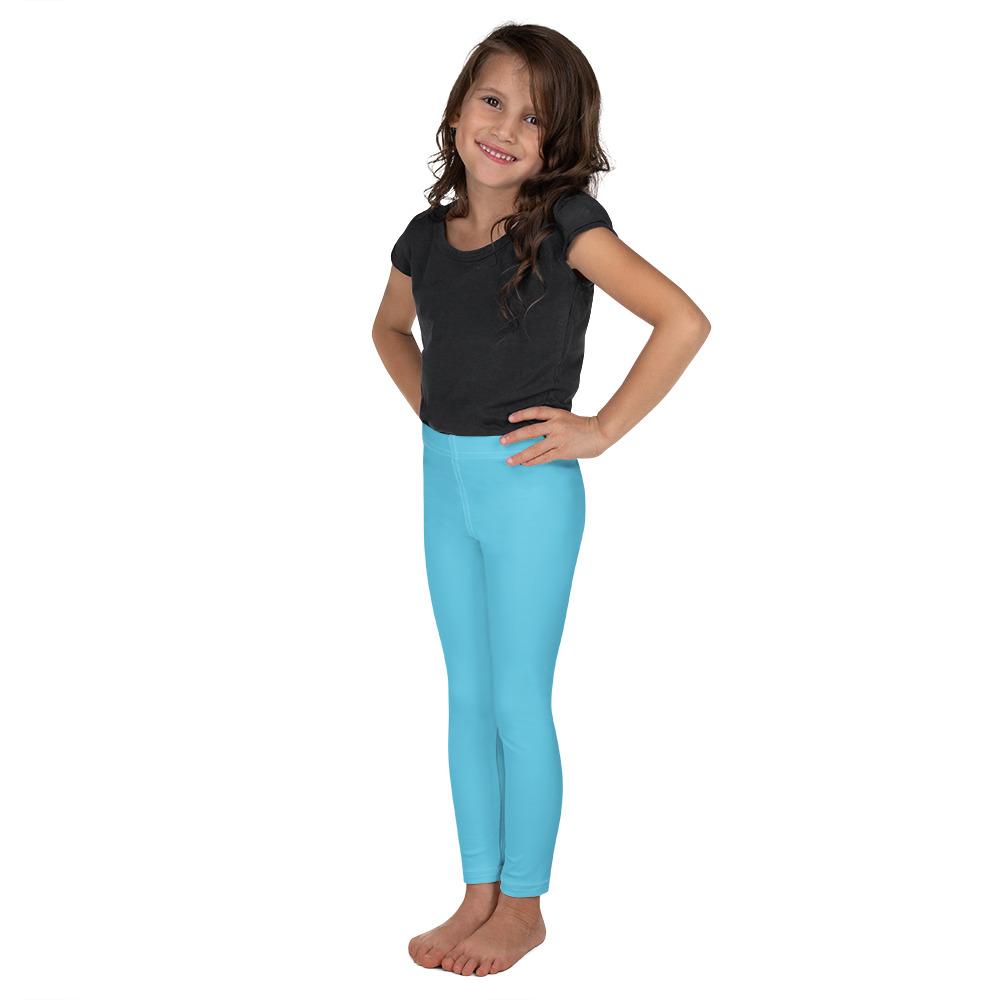 Solid Baby Blue Kid's Leggings - Gearbunch