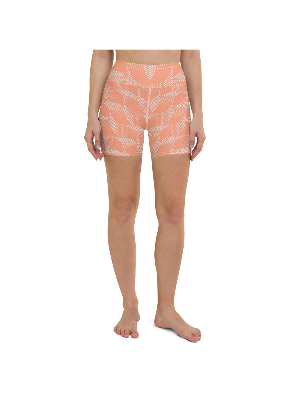 Apricot Wave Yoga Shorts Gearbunch