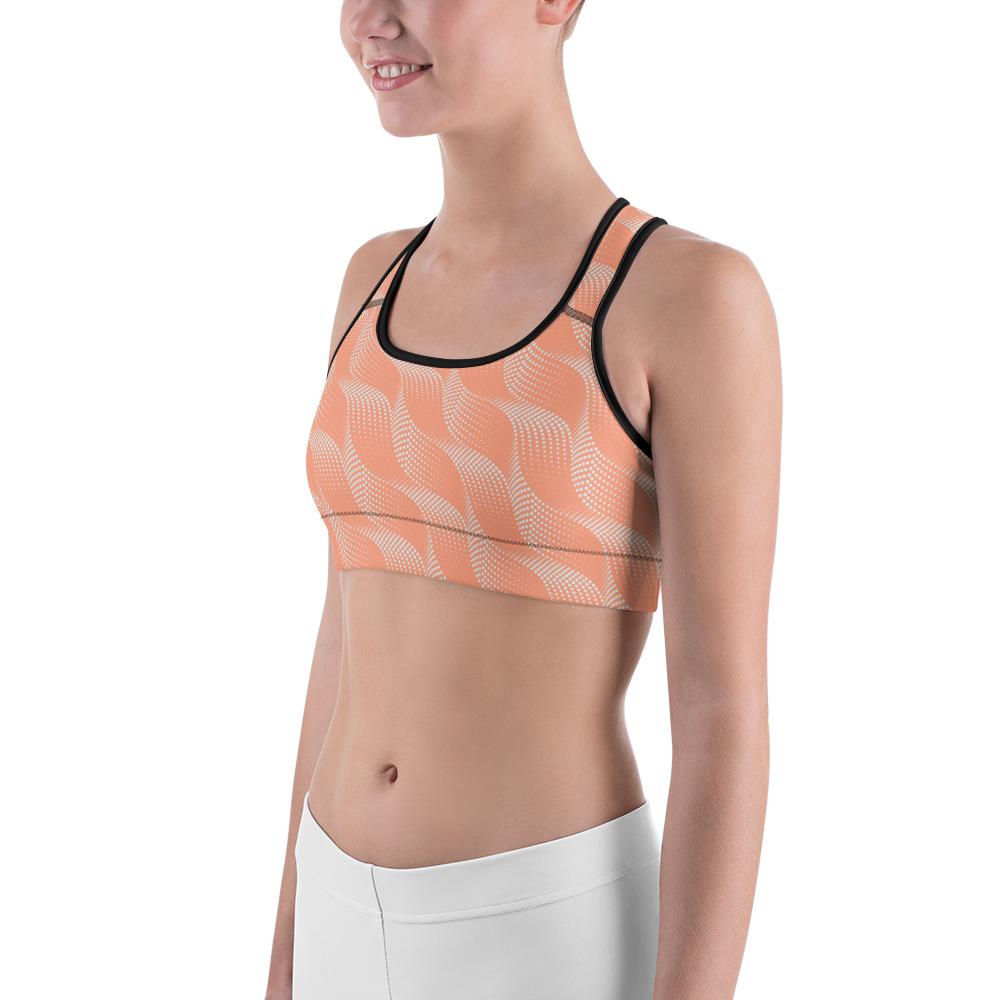 Apricot Wave Sports Bra Gearbunch