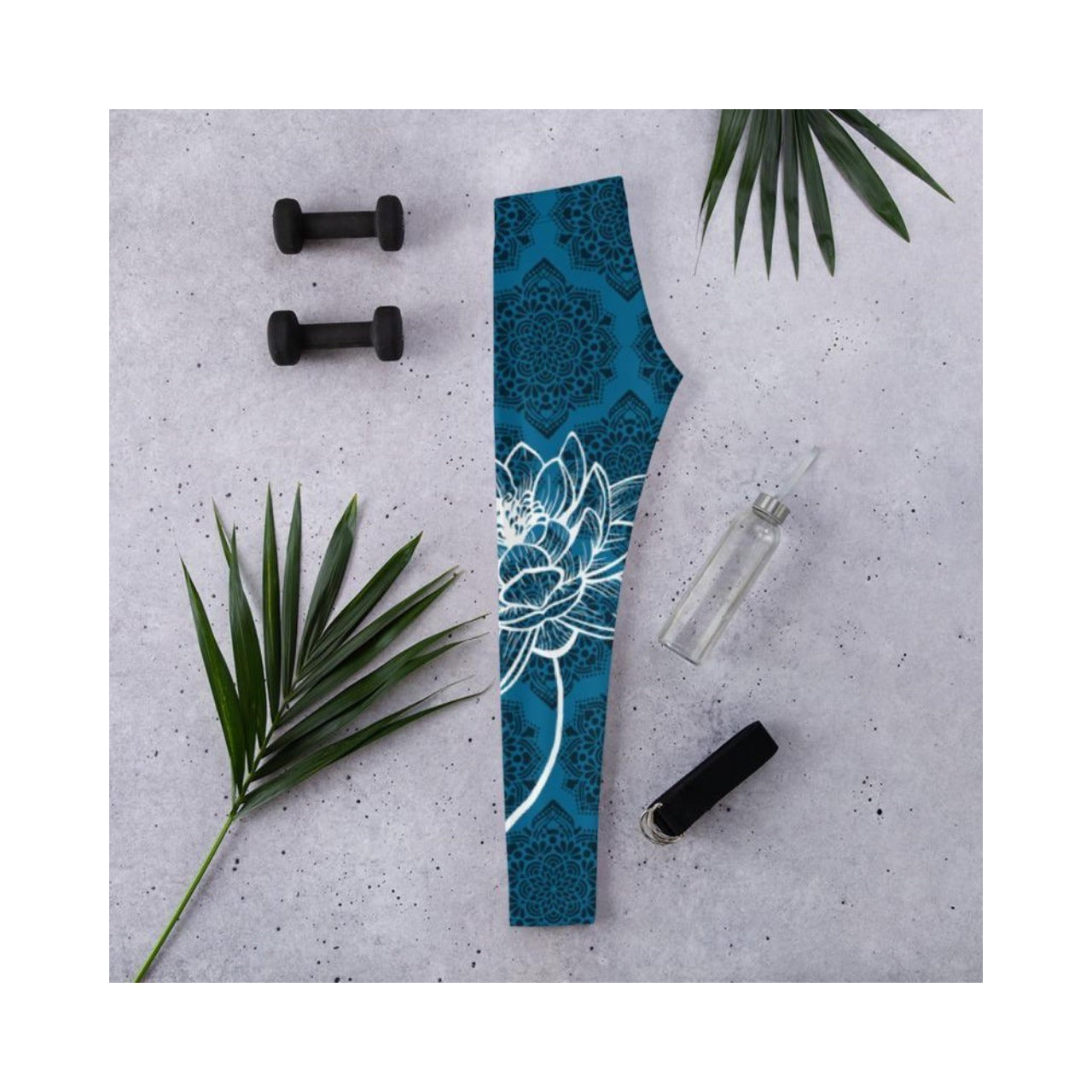 Gearbunch Leggings | Electric Blue Lotus Leggings