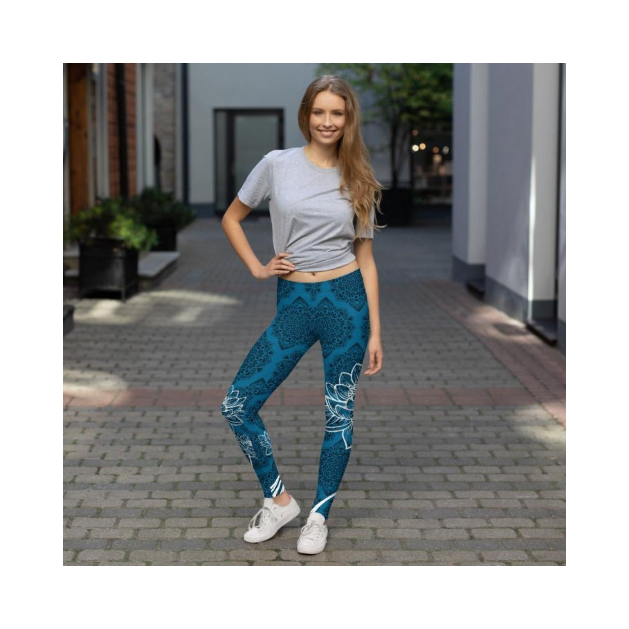 Gearbunch Leggings - Electric Blue Lotus Leggings