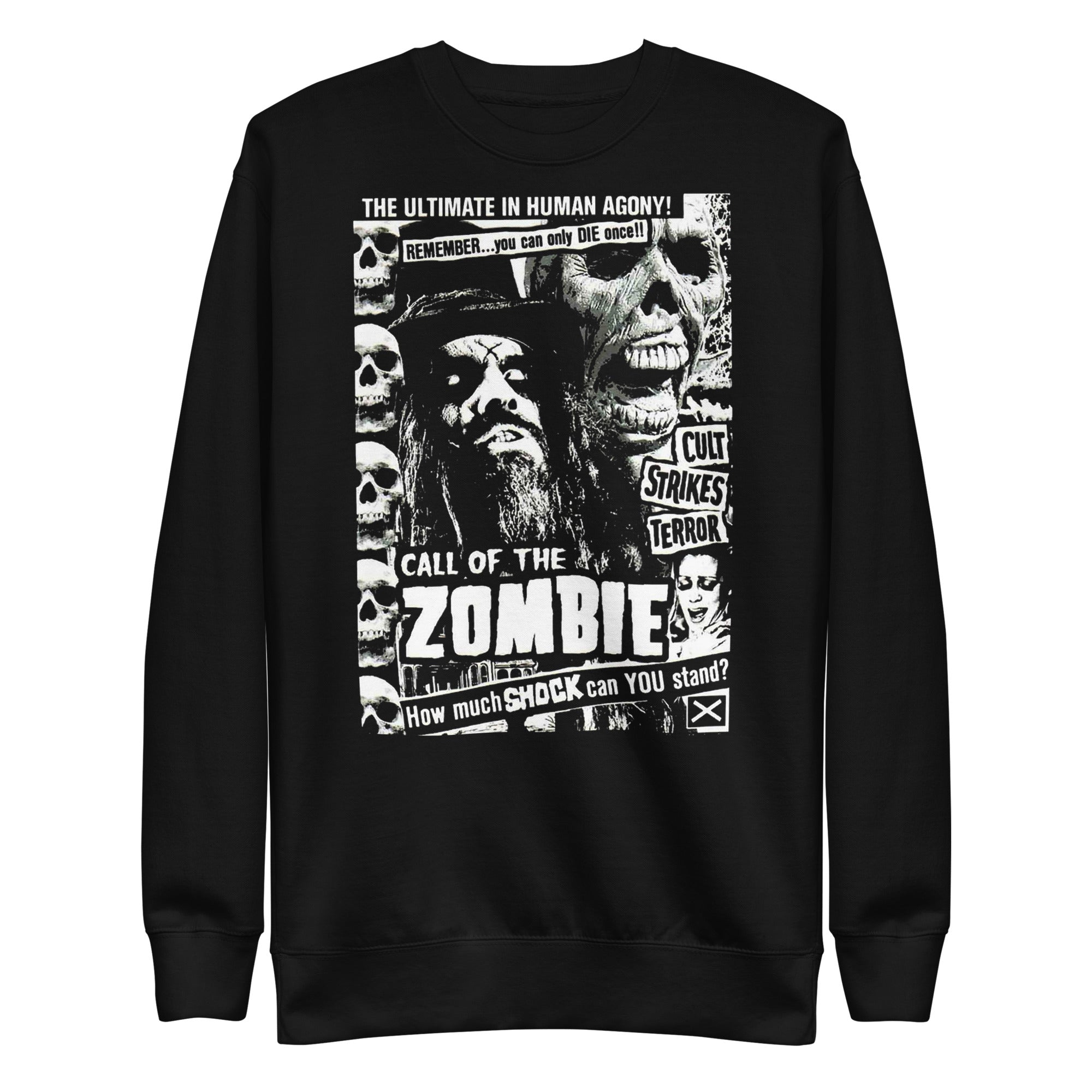 Rob Zombie Jumbo outlet Green Face Black Crewneck Sweater NEW